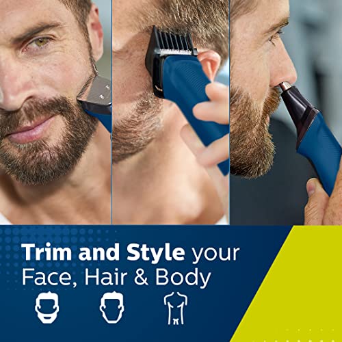 Philips Multi Grooming Kit MG7707/15, 12-in-1, Face, Head and Body - All-in-one Trimmer for Men