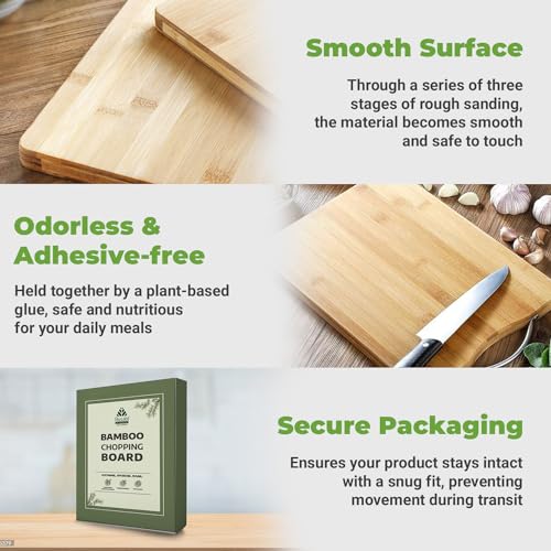 Rusabl Bamboo Wooden Chopping Board for Kitchen with Metal Handle, Vegetable Cutting Board Rusabl Bamboo Wooden Chopping Board for Kitchen with Metal Handle, Vegetable Cutting Board