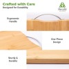 Rusabl Bamboo Wooden Chopping Board for Kitchen with Metal Handle, Vegetable Cutting Board