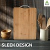 Rusabl Bamboo Wooden Chopping Board for Kitchen with Metal Handle, Vegetable Cutting Board