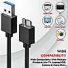 Lapster USB 3.0 A to Micro B SuperSpeed for hard disk cable - short cable