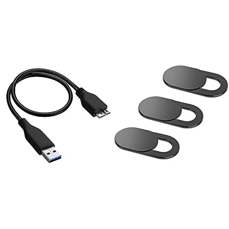 Lapster USB 3.0 A to Micro B SuperSpeed for hard disk cable - short cable