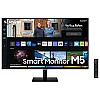 Samsung 27-inch(68.58cm) M5 FHD Smart Monitor Speakers Remote 1 Billion Color Ls27Bm500Ewxxl Black