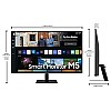 Samsung 27-inch(68.58cm) M5 FHD Smart Monitor Speakers Remote 1 Billion Color Ls27Bm500Ewxxl Black