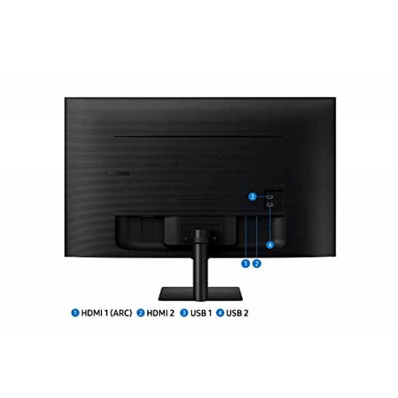 Samsung 27-inch(68.58cm) M5 FHD Smart Monitor Speakers Remote 1 Billion Color Ls27Bm500Ewxxl Black