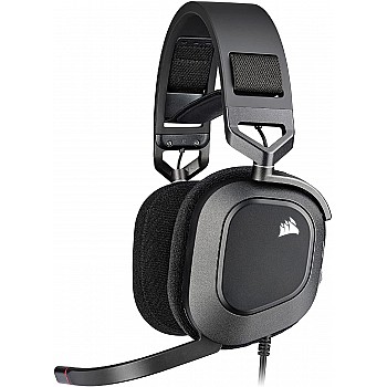 Corsair HS80 RGB Wired USB Premium Gaming On-Ear Headphones Black