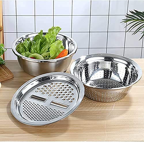 Airtree 3 in 1 Stainless Steel Basin Grater Colander Airtree 3 in 1 Stainless Steel Basin Grater Colander