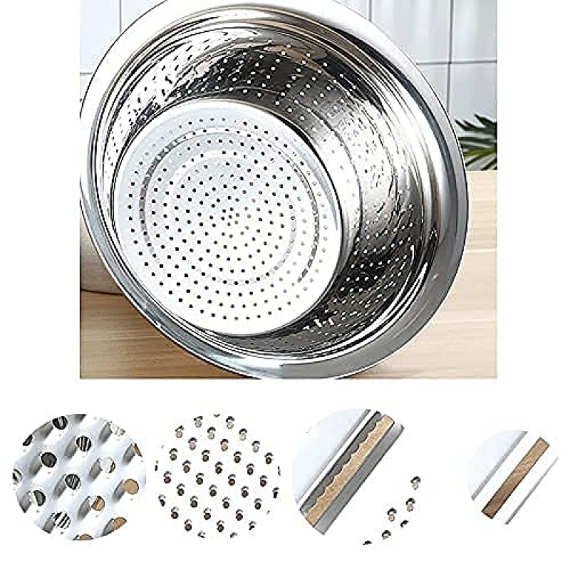 Airtree 3 in 1 Stainless Steel Basin Grater Colander