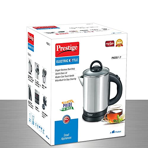 Prestige 1.7L Electric Kettle with Elegant Design Electric Kettle (1.7 L, Silver) Prestige 1.7L Electric Kettle with Elegant Design Electric Kettle (1.7 L, Silver)