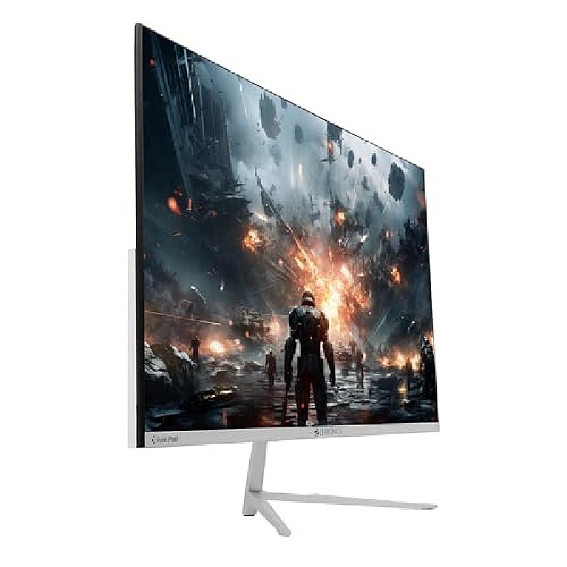 ZEBRONICS A27FHD LED, Gaming Monitor, 27 inch (68.58cm), 300 nits, 165hz Metal Stand, Built-in Speakers White