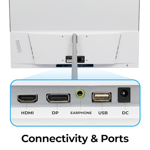 ZEBRONICS A27FHD LED, Gaming Monitor, 27 inch (68.58cm), 300 nits, 165hz Metal Stand, Built-in Speakers White ZEBRONICS A27FHD LED, Gaming Monitor, 27 inch (68.58cm), 300 nits, 165hz Metal Stand, Built-in Speakers White