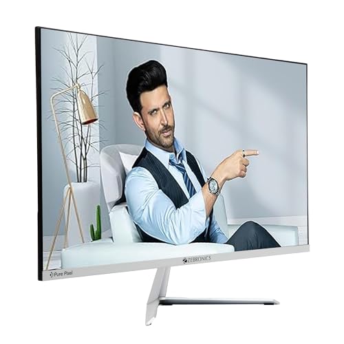 ZEBRONICS A27FHD LED, Gaming Monitor, 27 inch (68.58cm), 300 nits, 165hz Metal Stand, Built-in Speakers White ZEBRONICS A27FHD LED, Gaming Monitor, 27 inch (68.58cm), 300 nits, 165hz Metal Stand, Built-in Speakers White