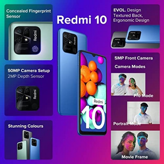 Redmi 10 Pacific Blue 4GB RAM, 64GB Storage) Refurbished