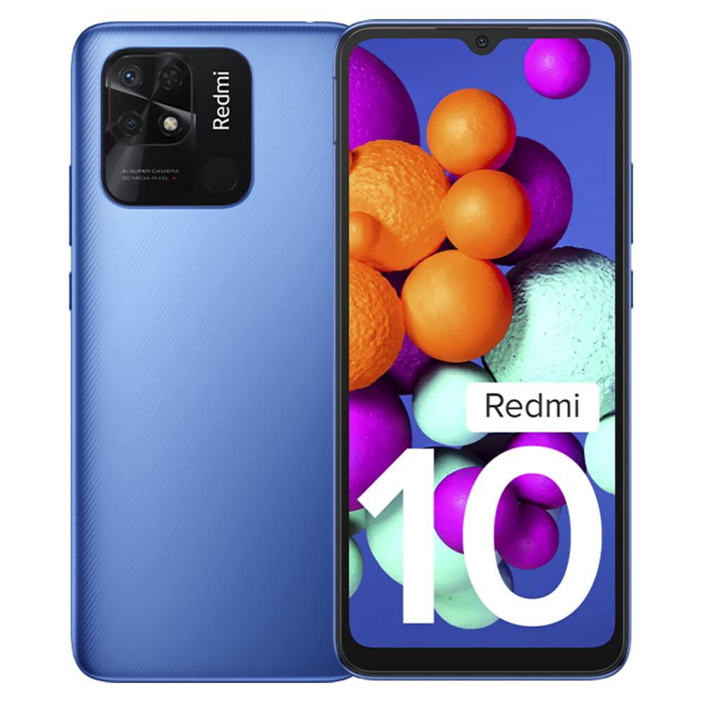 Redmi 10 (Pacific Blue, 6GB RAM, 128GB Storage) refurbished