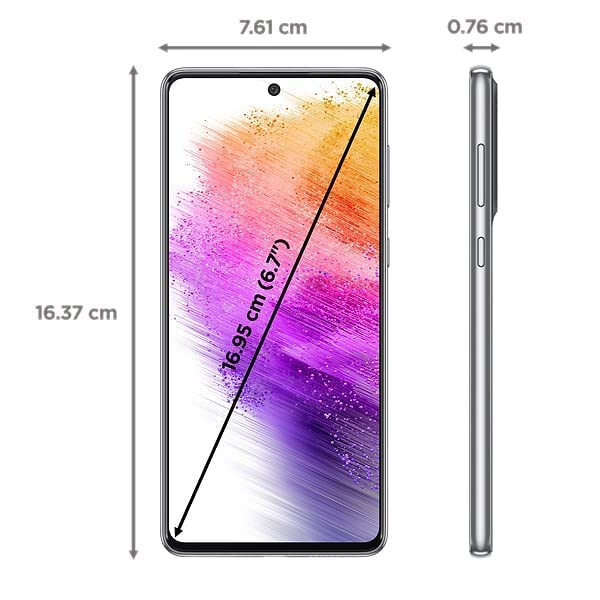 Samsung Galaxy A73 5G (Awesome Gray, 8GB RAM, 256GB Storage) Refurbished