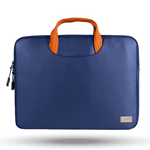 AirCase Vegan Leather Laptop Sleeve with Handle for 15.6-Inch Blue AirCase Vegan Leather Laptop Sleeve with Handle for 15.6-Inch Blue