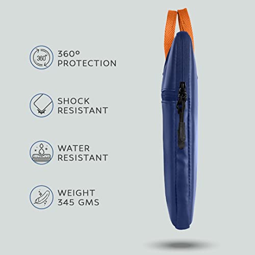 AirCase Vegan Leather Laptop Sleeve with Handle for 15.6-Inch Blue AirCase Vegan Leather Laptop Sleeve with Handle for 15.6-Inch Blue