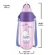 Milton Kool Trendy 500 Plastic Insulated Water Bottle with Straw for Kids, 490 ml, Purple