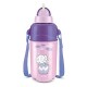 Milton Kool Trendy 500 Plastic Insulated Water Bottle with Straw for Kids, 490 ml, Purple