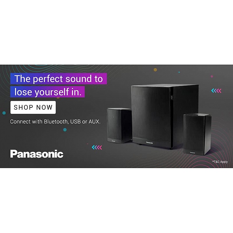 Panasonic SC-HT250GW-K 56 W Bluetooth Home Theatre Black, 2.1 Channel