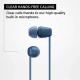 Sony WI-C100 Wireless Headphones with Customizable Equalizer for Deep Bass & 25 Hrs Battery,(Blue)