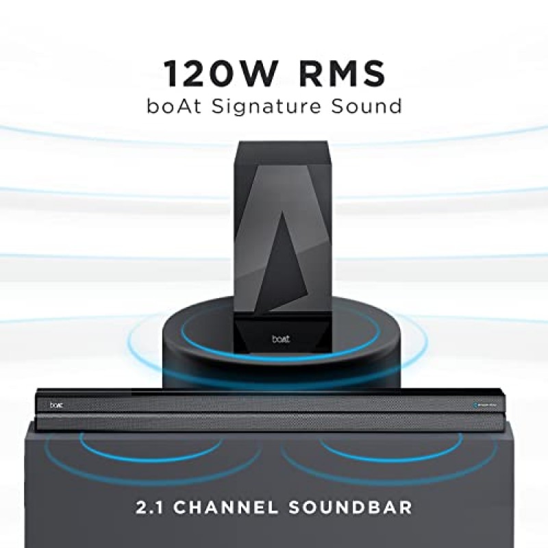 boAt Aavante Bar Aaupera Bluetooth Soundbar with 120W RMS (Premium Black)