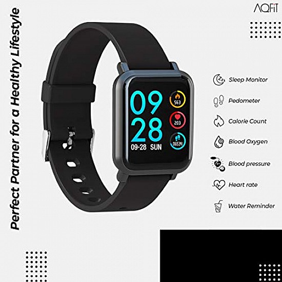 AQFIT W8 Bluetooth SmartWatch Black