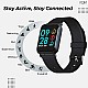 AQFIT W8 Bluetooth SmartWatch Black