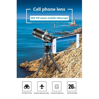 AIRTREE 26X 4K HD Universal Zoom Mobile Phone Lens Telephoto External Smartphone Camera Lens(Multicolor) AIRTREE 26X 4K HD Universal Zoom Mobile Phone Lens Telephoto External Smartphone Camera Lens(Multicolor)
