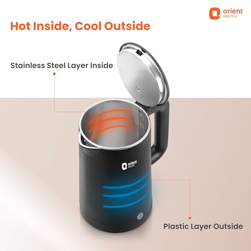 Orient Electric Durahot Electric Kettle Black Orient Electric Durahot Electric Kettle Black