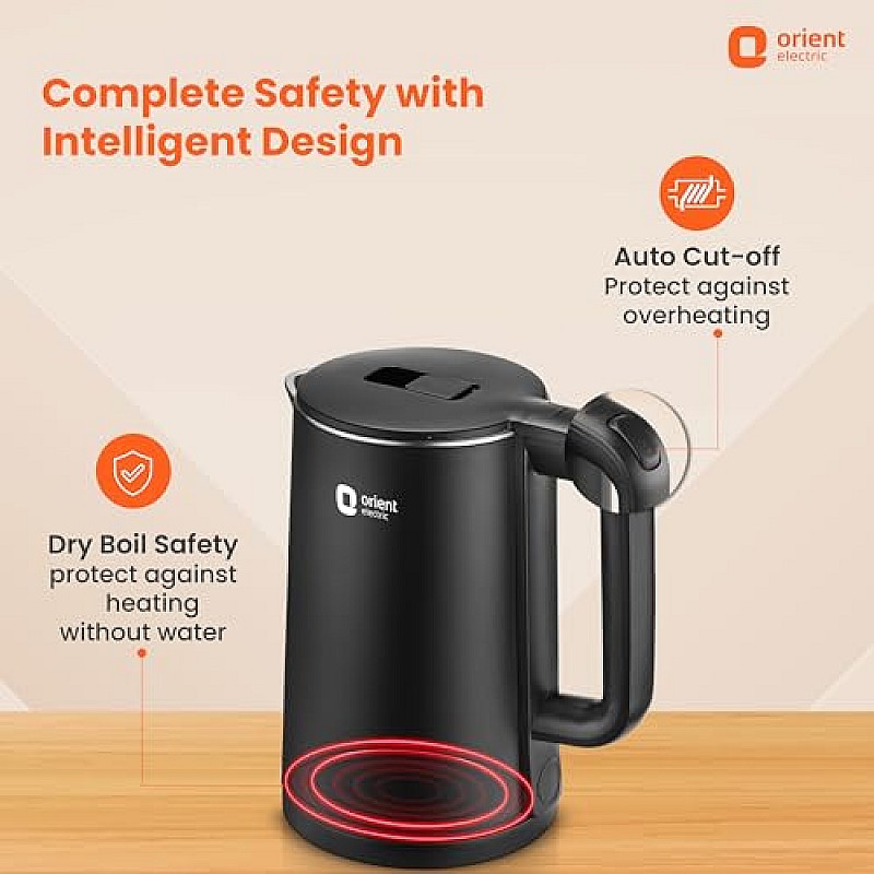 Orient Electric Durahot Electric Kettle Black