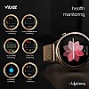 Vibez By Lifelong Xena SmartWatch For Women With Hd Display| Ecg+Ppg|Body Temprature (Gold)