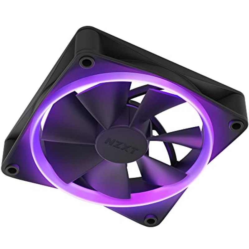 NZXT F120 RGB 120 mm RGB Case Fan - Single Pack (Black) - RF-R12SF-B1