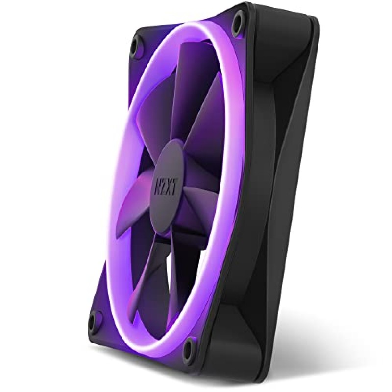 NZXT F120 RGB 120 mm RGB Case Fan - Single Pack (Black) - RF-R12SF-B1