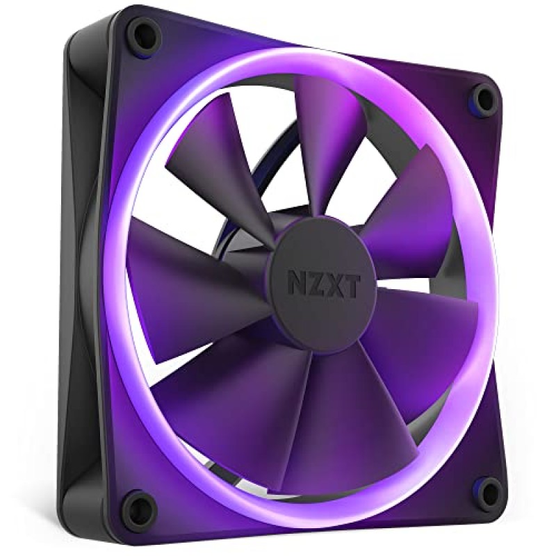 NZXT F120 RGB 120 mm RGB Case Fan - Single Pack (Black) - RF-R12SF-B1