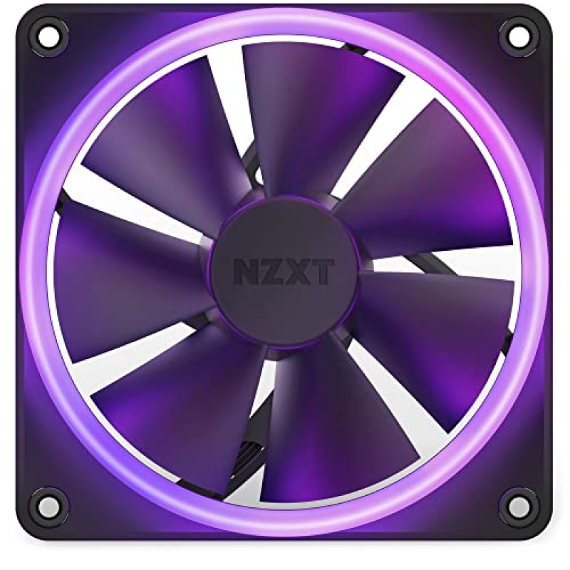 NZXT F120 RGB 120 mm RGB Case Fan - Single Pack (Black) - RF-R12SF-B1