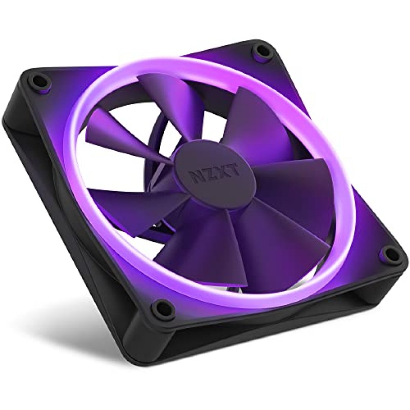 NZXT F120 RGB 120 mm RGB Case Fan - Single Pack (Black) - RF-R12SF-B1