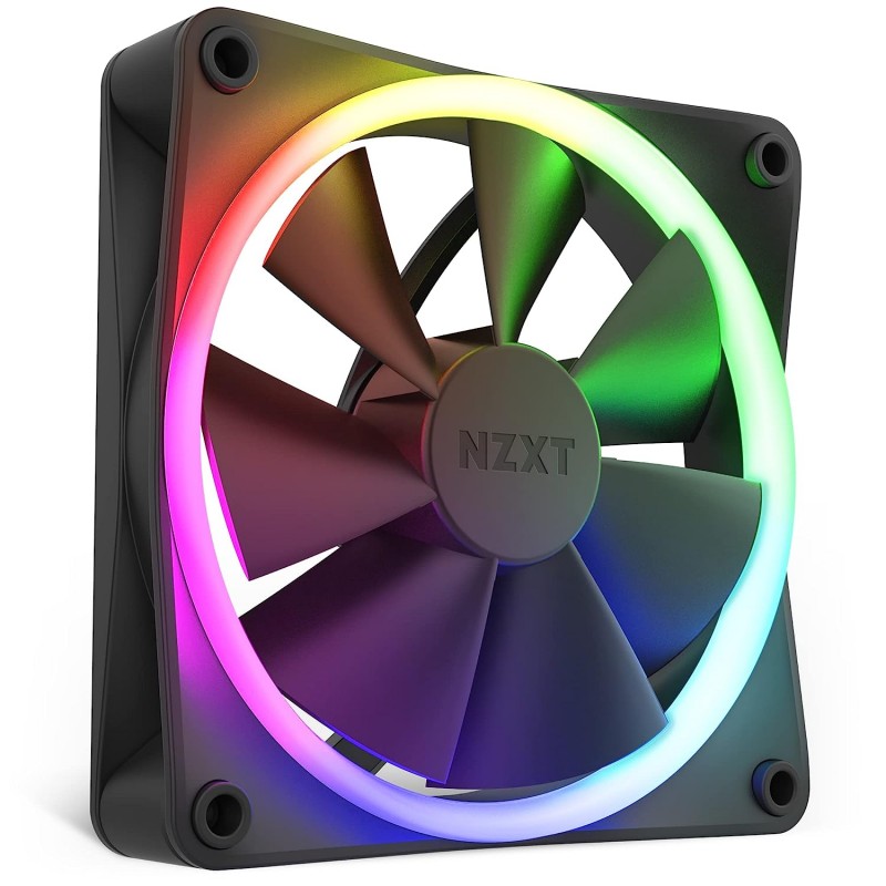 NZXT F120 RGB 120 mm RGB Case Fan - Single Pack (Black) - RF-R12SF-B1