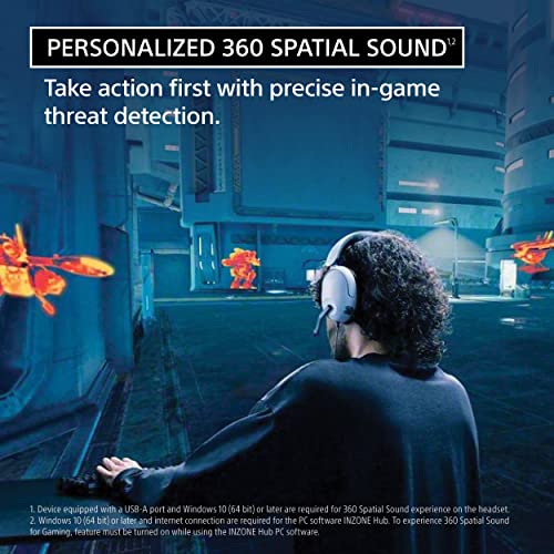 Sony INZONE H3, MDR-G300 Wired Gaming Headset, Over-Ear Headphones with 360 Spatial Sound, USB Wired Over-Ear (White) Sony INZONE H3, MDR-G300 Wired Gaming Headset, Over-Ear Headphones with 360 Spatial Sound, USB Wired Over-Ear (White)