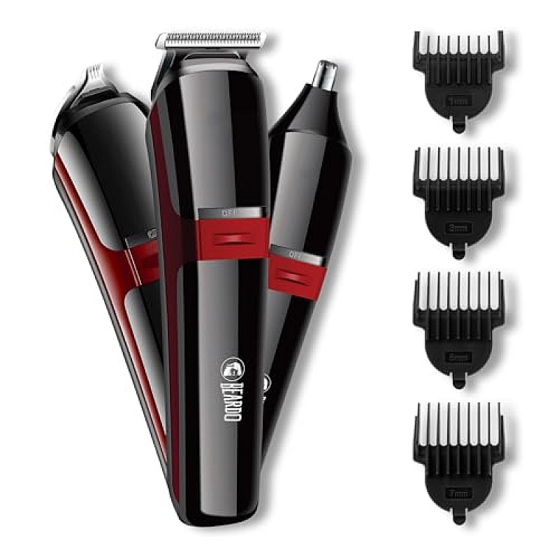 Beardo Ape-X 3-in-1 Multipurpose Trimmer for Men Grooming Kit Black