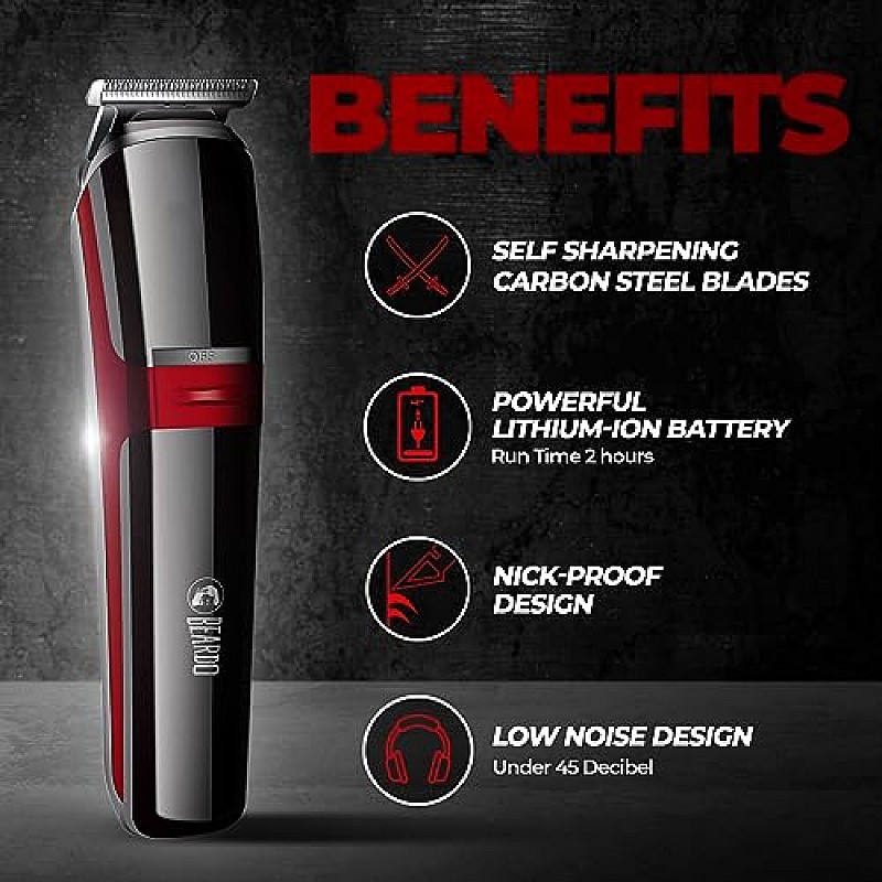 Beardo Ape-X 3-in-1 Multipurpose Trimmer for Men Grooming Kit Black