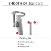 zhi yun Smooth Q4 3-Axis Gimbal Stabilizer for Smartphone Built-in Extension Rod, White