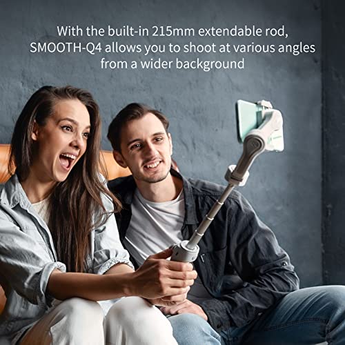 zhi yun Smooth Q4 3-Axis Gimbal Stabilizer for Smartphone Built-in Extension Rod, White zhi yun Smooth Q4 3-Axis Gimbal Stabilizer for Smartphone Built-in Extension Rod, White