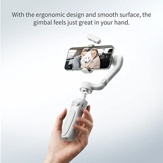 zhi yun Smooth Q4 3-Axis Gimbal Stabilizer for Smartphone Built-in Extension Rod, White