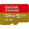 SanDisk Extreme® 128GB microSDXC UHS-I, 190MB/s Read,90MB/s Write Memory Card for 4K Video on Smartphones, Action Cams and Drones