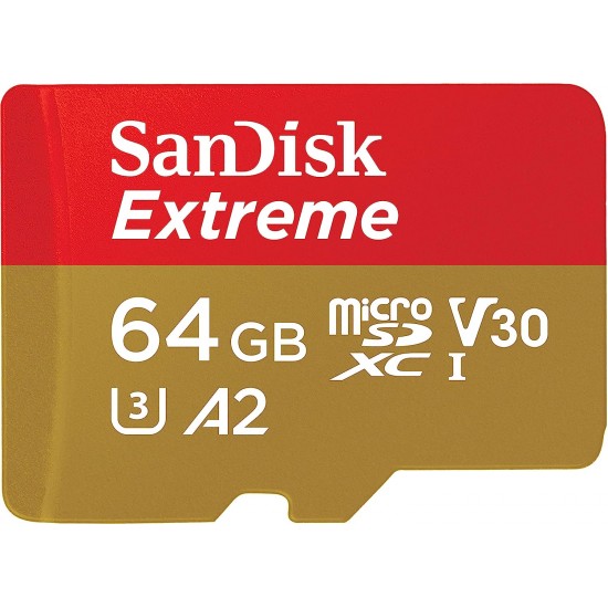 SanDisk Extreme® 64GB microSDXC UHS-I, 170MB/s Read,80MB/s Write Memory Card for 4K Video on Smartphones