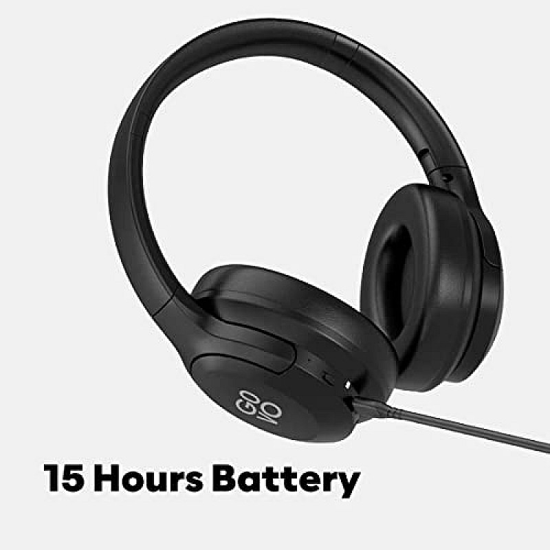 GOVO GOBOLD 610 Bluetooth Wireless On Ear Headphone with Mic, 15H Play Time Black