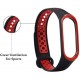AIRTREE Sporty Dotted Nike Edition Straps for MI Band 3 and MI Band 4 Belt Band Compatible for MI M3 and MI M4 - Device Not Included  Red - Pack of 2
