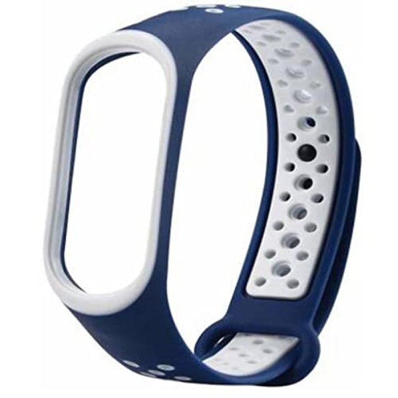 AIRTREE Sporty Dotted Nike Edition Straps for MI Band 3 and MI Band 4 Belt Band Compatible for MI M3 and MI M4 - Device Not Included  Red - Pack of 2