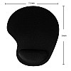 Lapster Gel Mouse pad with Wrist Rest, Gaming Mouse Pad with Lycra Cloth Nonslip for Laptop, Computer, Home & Office (Black)